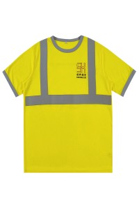 網上下單訂購T恤工業制服  反光帶設計  順興機電工業T恤  圓領  網眼布   D408